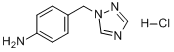 4-[1H-1,2,4-三氮唑-1-基甲基]苯胺盐酸盐分子式结构图