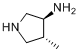 (3S,4R)-4-甲基-3-氨基吡咯烷分子式结构图