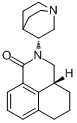 帕洛诺司琼;(3aS)-2-[(3s)-1-氮杂双环[2.2.2]辛烷基-2,3,3a,4,5,6-六氢-1-氧代-1H-苯并[de]异喹啉分子式结构图