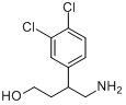 4-氨基-3-(3,4-二氯苯基)-1-丁醇;2-(3,4-二氯苯基)-4-羟基丁胺分子式结构图