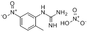 (2-甲基-5-硝基苯基)胍硝酸盐分子式结构图