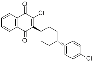 反式-2-氯-3-[4-(4-氯苯基)环己基]-1,4-萘二酮分子式结构图