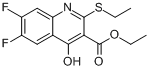 2-乙硫基-6,7-二氟-4-羟基喹啉-3-羧酸乙酯分子式结构图