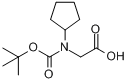 Boc-D-环戊基甘氨酸;N-叔丁氧羰基-D-环戊基甘氨酸分子式结构图