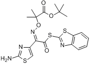 头孢他啶侧链酸活性酯;头孢他啶侧链酸;(2-氨基噻唑-4-基)-2-(特丁氧羰基)-异丙氧亚氨基乙酸2-巯基苯并噻唑?分子式结构图