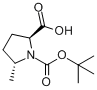 (2S,5R)-N-Boc-5-甲基吡咯烷-2-甲酸;(2S,5R)-N-叔丁氧羰基-5-甲基吡咯烷-2-甲酸分子式结构图