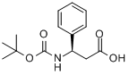 (R)-Boc-beta-苯丙氨酸;Boc-(R)-3-氨基-3-苯基丙酸;(R)-N-叔丁氧羰基-3-氨基-3-苯基丙酸分子式结构图