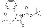 (3R,4S)-1-叔丁氧基羰基-3-乙酰氧基-4-苯基-2-丙内酰胺;(3R,4S)-1-叔丁氧基羰基-3-乙酰氧基-4-苯基-2-氮杂?分子式结构图