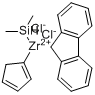 二甲基硅烷基(环戊二烯)(9-芴基)二氯化锆分子式结构图