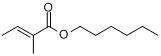 (E)-2-甲基-2-丁烯酸己酯分子式结构图