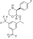 [2R-[2aR*),3a]-2-[1-[3,5-双(三氟甲基)苯基]乙氧基]-3-(4-氟苯基)吗啉分子式结构图