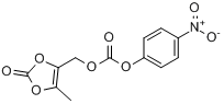 (5-甲基-2-氧代-1,3-二氧杂环戊烯-4-基)甲基4-硝基苯基碳酸酯分子式结构图