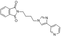 4-[4-(吡啶-3-基)咪唑-1-基]丁基酞酰亚胺;2-[4-[4-(3-吡啶基)-1H-咪唑-1-基]丁基]-1H-异吲哚-1,3(2H)-二酮分子式结构图