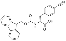 Fmoc-4-氰基-L-苯丙氨酸;N-芴甲氧羰基-4-氰基-L-苯丙氨酸分子式结构图
