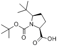 (2S,5R)-N-Boc-5-叔丁基吡咯烷-2-甲酸;(2S,5R)-N-叔丁氧羰基-5-叔丁基吡咯烷-2-甲酸分子式结构图