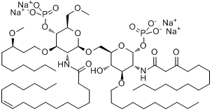 Eritoran;3-O-癸基-2-脱氧-6-O-[2-脱氧-3-O-[(3R)-3-甲氧基癸基]-6-O-甲基-2-[[(11Z)-1-氧代-11-十八烯基]?分子式结构图