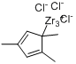 1,2,4-三甲基环戊二烯基三氯化锆分子式结构图