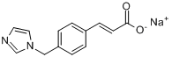 奥扎格雷钠;反式-3-[4-(1H-咪唑-1-甲基)苯基]-2-丙烯酸钠分子式结构图