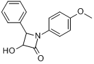 3-羟基-1-(4-甲氧基苯基)-4-苯基氮杂环丁-2-酮分子式结构图