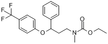 N-甲基-N-[3-苯基-3-(4-三氟甲基苯氧基)丙基]氨基甲酸乙酯分子式结构图