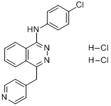 瓦他拉尼二盐酸盐;N-(4-氯苯基)-4-(4-吡啶甲基)-1-酞嗪胺二盐酸盐分子式结构图