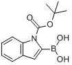 1-Boc-吲哚-2-硼酸;1-叔丁氧羰基-1H-吲哚-2-硼酸分子式结构图