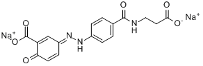 巴柳氮二钠;5-[[4-(2-羧乙基)氨甲酰基]苯偶氮基]水杨酸二钠盐分子式结构图