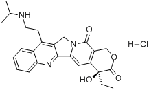 CKD-602盐酸盐;(S)-4-乙基-4-羟基-11-[2-(异丙基氨基)乙基]-3,4,12,14-四氢-1H-吡喃并[3',4':6,7]氮茚并[1,分子式结构图