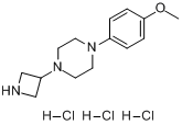 3-对甲氧基苯基哌嗪氮杂环丁烷盐酸盐分子式结构图