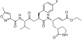 芦平曲韦;(2E,4S)-4-[(2R,5S)-2-(4-氟苄基)-6-甲基-5-(5-甲基异恶唑-3-基甲酰氨基)-4-氧代庚酰氨基]-5-[[(3分子式结构图