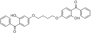 (1,4-丁二基)二[氧基(2-羟基-4,1-亚苯基)]二[苯基甲酮]分子式结构图