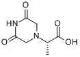 (S)-2-(3,5-二氧代哌嗪-1-基)丙酸分子式结构图