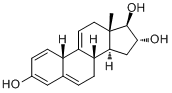 9,11-二脱氢雌三醇;雌甾-1,3,5,9(11)-四烯-3,16a,17b-三醇分子式结构图