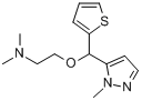 地洛培汀;N,N-二甲基-2-[(1-甲基-1H-吡唑-5-基)-2-噻吩基甲氧基]乙胺分子式结构图