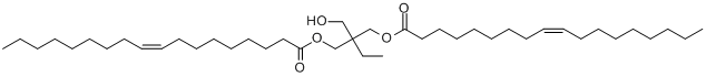 (Z)-2-乙基-2-(羟甲基)-1,3-丙二醇二-9-十八烯酸酯;二油酸三羟甲基丙烷酯分子式结构图