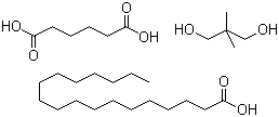 十八碳脂肪酸与己二酸和新戊二醇的聚合物分子式结构图