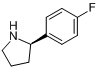 (R)-2-(4-氟苯基)吡咯烷分子式结构图