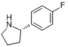 (S)-2-(4-氟苯基)吡咯烷分子式结构图