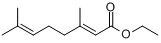 (E)-3,7-二甲基-2,6-辛二烯酸乙酯分子式结构图