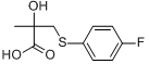 3-(4-氟苯巯基)-2-羟基-2-甲基丙酸分子式结构图