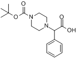 2-(4-叔丁氧基甲酰基哌嗪基)-2-苯乙酸分子式结构图