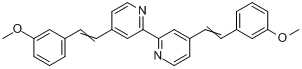 4,4'-二[2-(3-甲氧基苯基)乙烯基]-2,2'-联吡啶分子式结构图