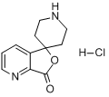 螺[呋喃并[3,4-b]吡啶-5(7H),4'-哌啶]-7-酮盐酸盐分子式结构图