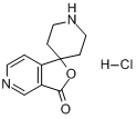 螺[呋喃并[3,4-c]吡啶-1(3H),4'-哌啶]-3-酮盐酸盐分子式结构图