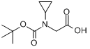 Boc-D-环丙基甘氨酸;N-叔丁氧羰基-D-环丙基甘氨酸分子式结构图