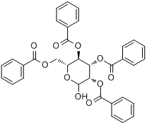 2,3,4,6-四-O-苯甲酰-D-吡喃甘露糖分子式结构图