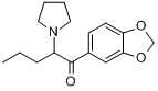 1-(1,3-苯并二氧杂环戊-5-基)-2-(1-吡咯烷基)-1-戊酮分子式结构图