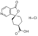 反式-1'-氧代-螺[环己基-1,3'(1'H)-呋喃并[3,4-c]吡啶]-4-羧酸盐酸盐分子式结构图