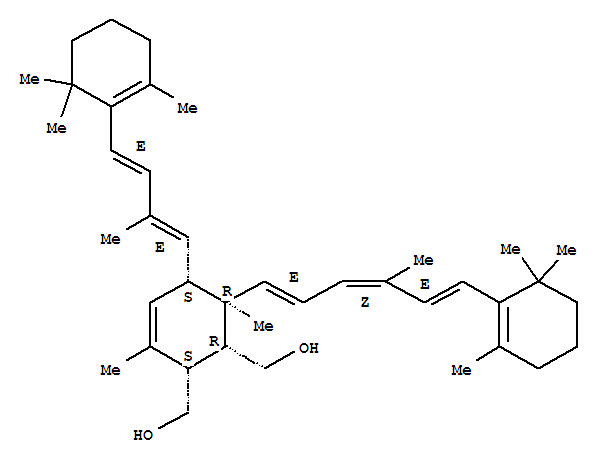 (1R,2S,5S,6R)-REL-3,6-二甲基-5-[(1E,3E)-2-甲基4-(2,6,6-三甲基-环己烯-1-基)-1,3-丁间二烯基]-6-[(1E,3Z分子式结构图