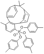 (1-甲基亚乙基)二-4,1-亚苯基四个(4-甲基苯基)磷酸酯分子式结构图